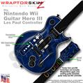 Abstract 01 Blue Skin by WraptorSkinz TM fits Nintendo Wii Guitar Hero III (3) Les Paul Controller (GUITAR NOT INCLUDED)