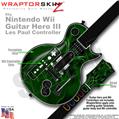 Abstract 01 Green Skin by WraptorSkinz TM fits Nintendo Wii Guitar Hero III (3) Les Paul Controller (GUITAR NOT INCLUDED)