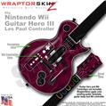 Abstract 01 Pink Skin by WraptorSkinz TM fits Nintendo Wii Guitar Hero III (3) Les Paul Controller (GUITAR NOT INCLUDED)