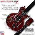 Abstract 01 Red Skin by WraptorSkinz TM fits Nintendo Wii Guitar Hero III (3) Les Paul Controller (GUITAR NOT INCLUDED)