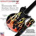 Metal Flames Skin by WraptorSkinz TM fits Nintendo Wii Guitar Hero III (3) Les Paul Controller (GUITAR NOT INCLUDED)