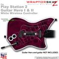 PS2 Guitar Hero I & II White Wireless Abstract 01 Pink Skin