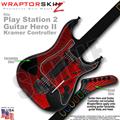 PS2 Guitar Hero II Kramer Spider Web Faceplate Skin
