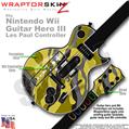 Camouflage Yellow Skin by WraptorSkinz TM fits Nintendo Wii Guitar Hero III (3) Les Paul Controller (GUITAR NOT INCLUDED)