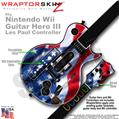 Ole Glory Skin by WraptorSkinz TM fits Nintendo Wii Guitar Hero III (3) Les Paul Controller (GUITAR NOT INCLUDED)