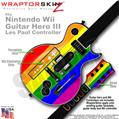 Rainbow Stripes Skin by WraptorSkinz TM fits Nintendo Wii Guitar Hero III (3) Les Paul Controller (GUITAR NOT INCLUDED)