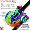 Rainbow Swirl Skin by WraptorSkinz TM fits Nintendo Wii Guitar Hero III (3) Les Paul Controller (GUITAR NOT INCLUDED)