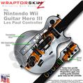Ripped Metal Fire Skin by WraptorSkinz TM fits Nintendo Wii Guitar Hero III (3) Les Paul Controller (GUITAR NOT INCLUDED)