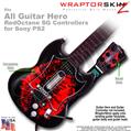 Big Kiss Lips Red on Black WraptorSkinz TM Skin fits All PS2 SG Guitars Controllers (GUITAR NOT INCLUDED)s