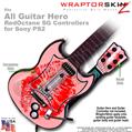 Big Kiss Lips Red on Pink WraptorSkinz TM Skin fits All PS2 SG Guitars Controllers (GUITAR NOT INCLUDED)s