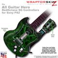 Abstract 01 Green WraptorSkinz TM Skin fits All PS2 SG Guitars Controllers (GUITAR NOT INCLUDED)s