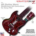 Abstract 01 Red WraptorSkinz TM Skin fits All PS2 SG Guitars Controllers (GUITAR NOT INCLUDED)s