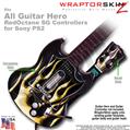 Metal Flames Yellow WraptorSkinz TM Skin fits All PS2 SG Guitars Controllers (GUITAR NOT INCLUDED)s
