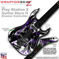 PS2 Guitar Hero II Kramer Abstract 02 Purple Faceplate Skin