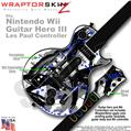 Abstract 02 Blue Skin by WraptorSkinz TM fits Nintendo Wii Guitar Hero III (3) Les Paul Controller (GUITAR NOT INCLUDED)
