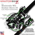 Abstract 02 Green Skin by WraptorSkinz TM fits Nintendo Wii Guitar Hero III (3) Les Paul Controller (GUITAR NOT INCLUDED)