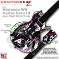 Abstract 02 Pink Skin by WraptorSkinz TM fits Nintendo Wii Guitar Hero III (3) Les Paul Controller (GUITAR NOT INCLUDED)