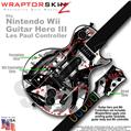 Abstract 02 Red Skin by WraptorSkinz TM fits Nintendo Wii Guitar Hero III (3) Les Paul Controller (GUITAR NOT INCLUDED)