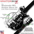 Chrome Drip on Black Skin by WraptorSkinz TM fits Nintendo Wii Guitar Hero III (3) Les Paul Controller (GUITAR NOT INCLUDED)