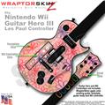 Kearas Flowers on Pink Skin by WraptorSkinz TM fits Nintendo Wii Guitar Hero III (3) Les Paul Controller (GUITAR NOT INCLUDED)