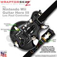 Penguins on Black Skin by WraptorSkinz TM fits Nintendo Wii Guitar Hero III (3) Les Paul Controller (GUITAR NOT INCLUDED)