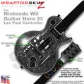 Stardust Black Skin by WraptorSkinz TM fits Nintendo Wii Guitar Hero III (3) Les Paul Controller (GUITAR NOT INCLUDED)