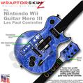 Stardust Blue Skin by WraptorSkinz TM fits Nintendo Wii Guitar Hero III (3) Les Paul Controller (GUITAR NOT INCLUDED)