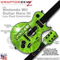 Stardust Green Skin by WraptorSkinz TM fits Nintendo Wii Guitar Hero III (3) Les Paul Controller (GUITAR NOT INCLUDED)
