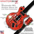 Stardust Red Skin by WraptorSkinz TM fits Nintendo Wii Guitar Hero III (3) Les Paul Controller (GUITAR NOT INCLUDED)