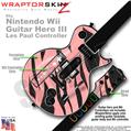 Zebra Skin Stripes Pink Skin by WraptorSkinz TM fits Nintendo Wii Guitar Hero III (3) Les Paul Controller (GUITAR NOT INCLUDED)