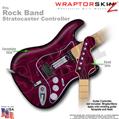 Abstract 01 Pink WraptorSkinz  Skin fits Rock Band Stratocaster Guitar for Nintendo Wii, XBOX 360, PS2 & PS3 (GUITAR NOT INCLUDED)
