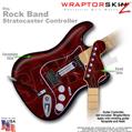 Abstract 01 Red WraptorSkinz  Skin fits Rock Band Stratocaster Guitar for Nintendo Wii, XBOX 360, PS2 & PS3 (GUITAR NOT INCLUDED)