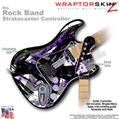 Abstract 02 Purple WraptorSkinz  Skin fits Rock Band Stratocaster Guitar for Nintendo Wii, XBOX 360, PS2 & PS3 (GUITAR NOT INCLUDED)