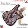 Camouflage Pink WraptorSkinz  Skin fits Rock Band Stratocaster Guitar for Nintendo Wii, XBOX 360, PS2 & PS3 (GUITAR NOT INCLUDED)