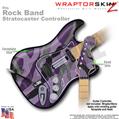 Camouflage Purple WraptorSkinz  Skin fits Rock Band Stratocaster Guitar for Nintendo Wii, XBOX 360, PS2 & PS3 (GUITAR NOT INCLUDED)