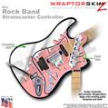 Chrome Drip on Pink WraptorSkinz  Skin fits Rock Band Stratocaster Guitar for Nintendo Wii, XBOX 360, PS2 & PS3 (GUITAR NOT INCLUDED)