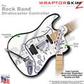 Chrome Drip on White WraptorSkinz  Skin fits Rock Band Stratocaster Guitar for Nintendo Wii, XBOX 360, PS2 & PS3 (GUITAR NOT INCLUDED)