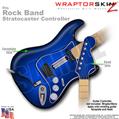 Colorburst Blue WraptorSkinz  Skin fits Rock Band Stratocaster Guitar for Nintendo Wii, XBOX 360, PS2 & PS3 (GUITAR NOT INCLUDED)