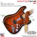 Colorburst Orange WraptorSkinz  Skin fits Rock Band Stratocaster Guitar for Nintendo Wii, XBOX 360, PS2 & PS3 (GUITAR NOT INCLUDED)