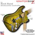 Colorburst Yellow WraptorSkinz  Skin fits Rock Band Stratocaster Guitar for Nintendo Wii, XBOX 360, PS2 & PS3 (GUITAR NOT INCLUDED)