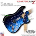 Fire Blue WraptorSkinz  Skin fits Rock Band Stratocaster Guitar for Nintendo Wii, XBOX 360, PS2 & PS3 (GUITAR NOT INCLUDED)