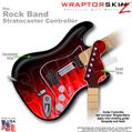 Fire Red WraptorSkinz  Skin fits Rock Band Stratocaster Guitar for Nintendo Wii, XBOX 360, PS2 & PS3 (GUITAR NOT INCLUDED)