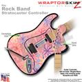 Kearas Flowers on Pink WraptorSkinz  Skin fits Rock Band Stratocaster Guitar for Nintendo Wii, XBOX 360, PS2 & PS3 (GUITAR NOT INCLUDED)