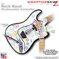 Kearas Peace Signs on White WraptorSkinz  Skin fits Rock Band Stratocaster Guitar for Nintendo Wii, XBOX 360, PS2 & PS3 (GUITAR NOT INCLUDED)