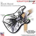 Lightning Black WraptorSkinz  Skin fits Rock Band Stratocaster Guitar for Nintendo Wii, XBOX 360, PS2 & PS3 (GUITAR NOT INCLUDED)
