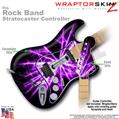 Lightning Purple WraptorSkinz  Skin fits Rock Band Stratocaster Guitar for Nintendo Wii, XBOX 360, PS2 & PS3 (GUITAR NOT INCLUDED)