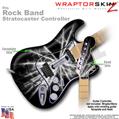 Lightning White WraptorSkinz  Skin fits Rock Band Stratocaster Guitar for Nintendo Wii, XBOX 360, PS2 & PS3 (GUITAR NOT INCLUDED)