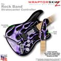 Metal Flames Purple WraptorSkinz  Skin fits Rock Band Stratocaster Guitar for Nintendo Wii, XBOX 360, PS2 & PS3 (GUITAR NOT INCLUDED)