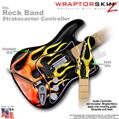 Metal Flames WraptorSkinz  Skin fits Rock Band Stratocaster Guitar for Nintendo Wii, XBOX 360, PS2 & PS3 (GUITAR NOT INCLUDED)