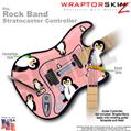 Penguins on Pink WraptorSkinz  Skin fits Rock Band Stratocaster Guitar for Nintendo Wii, XBOX 360, PS2 & PS3 (GUITAR NOT INCLUDED)